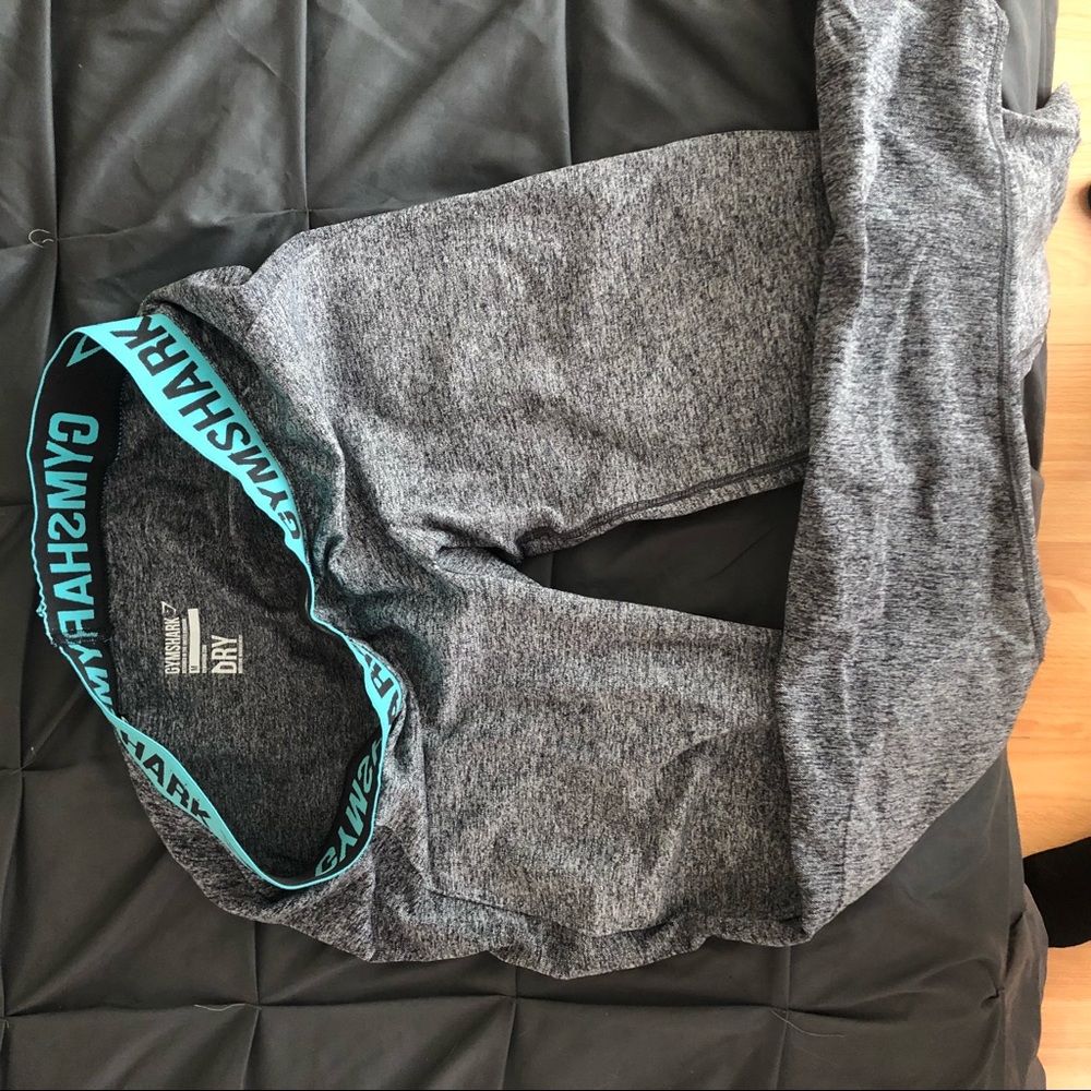 Gymsharks Flex Grey/Turqoise Medium leggings